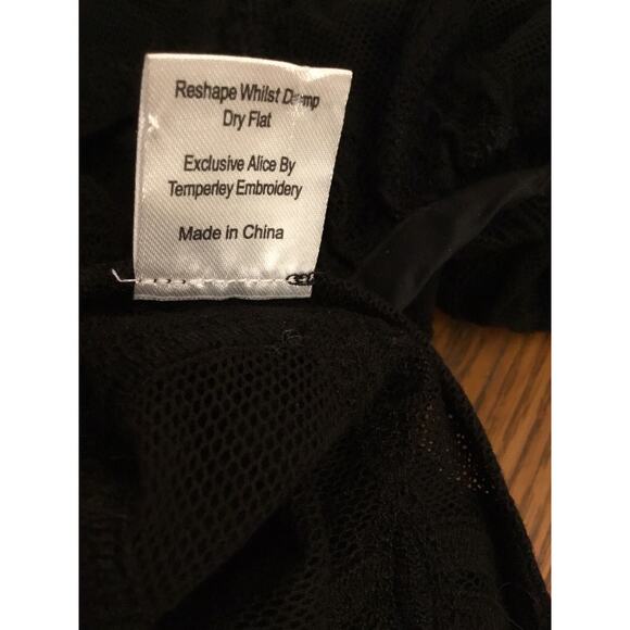 ALICE By TEMPERLEY Black Cotton lace Sheer Tunic Top Sz2 NWT Retail $145 - Picture 4 of 12